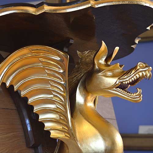 hand carved dragon
